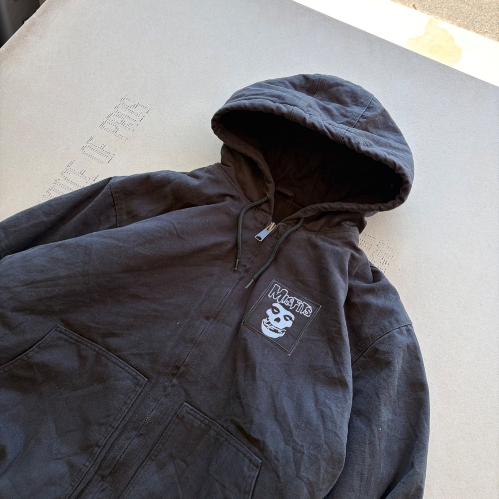 Vintage 90s Misfits TOur Canvas Hooded Jacket